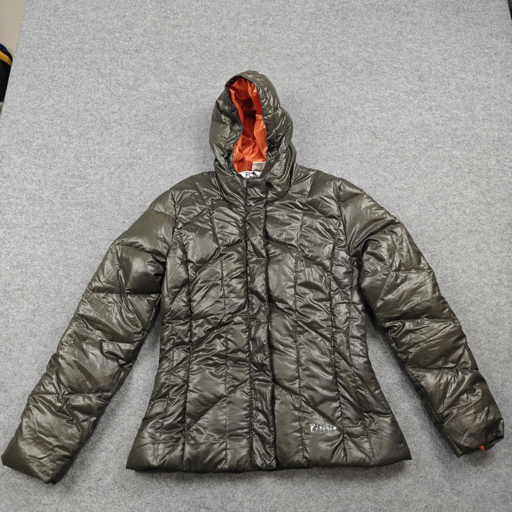 Rischio Jacket Womens XS Extra Small Green Puffer Hooded Insulated Lined
